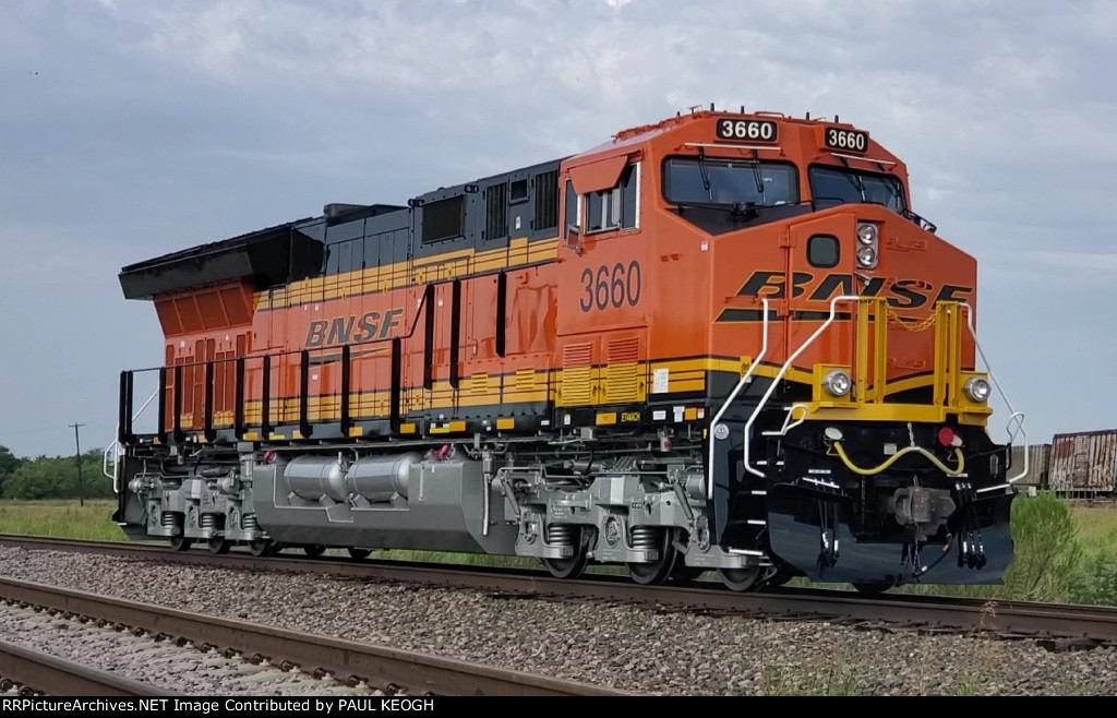 BNSF 3660 Sits On The Wabtec/BNSF Interchange Track Waiting Patiently For Pickup to Take Her To The BNSF Alliance Texas Yard for Her Delivery!!!